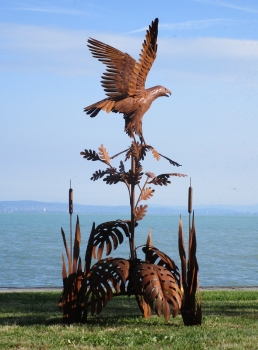 Riesige Gartenskulptur Roststahl